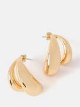 Mint Velvet Double Teardrop Earrings, Gold