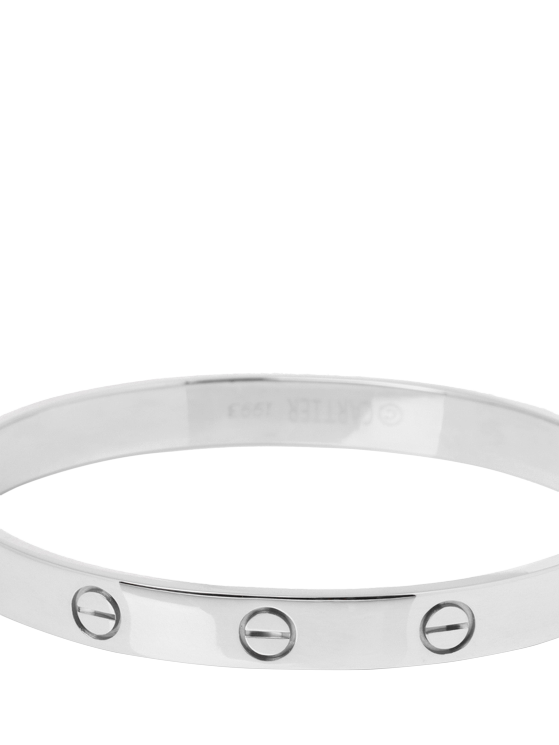 Product image 4 of 8, which shows Pre-loved Cartier 18ct White Gold Love Bangle, 16