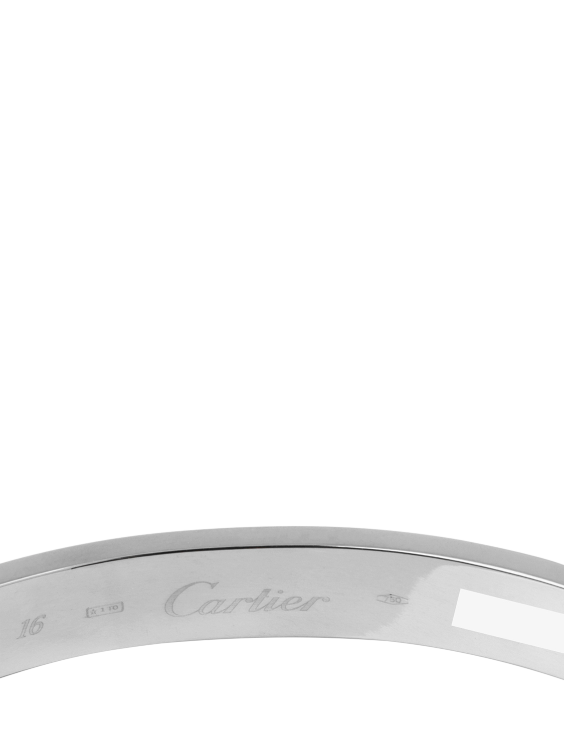 Product image 5 of 8, which shows Pre-loved Cartier 18ct White Gold Love Bangle, 16