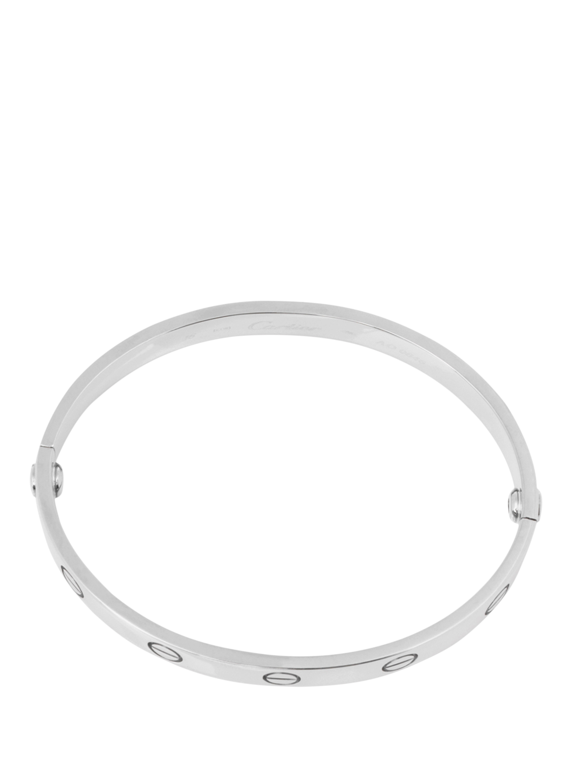 Product image 6 of 8, which shows Pre-loved Cartier 18ct White Gold Love Bangle, 16