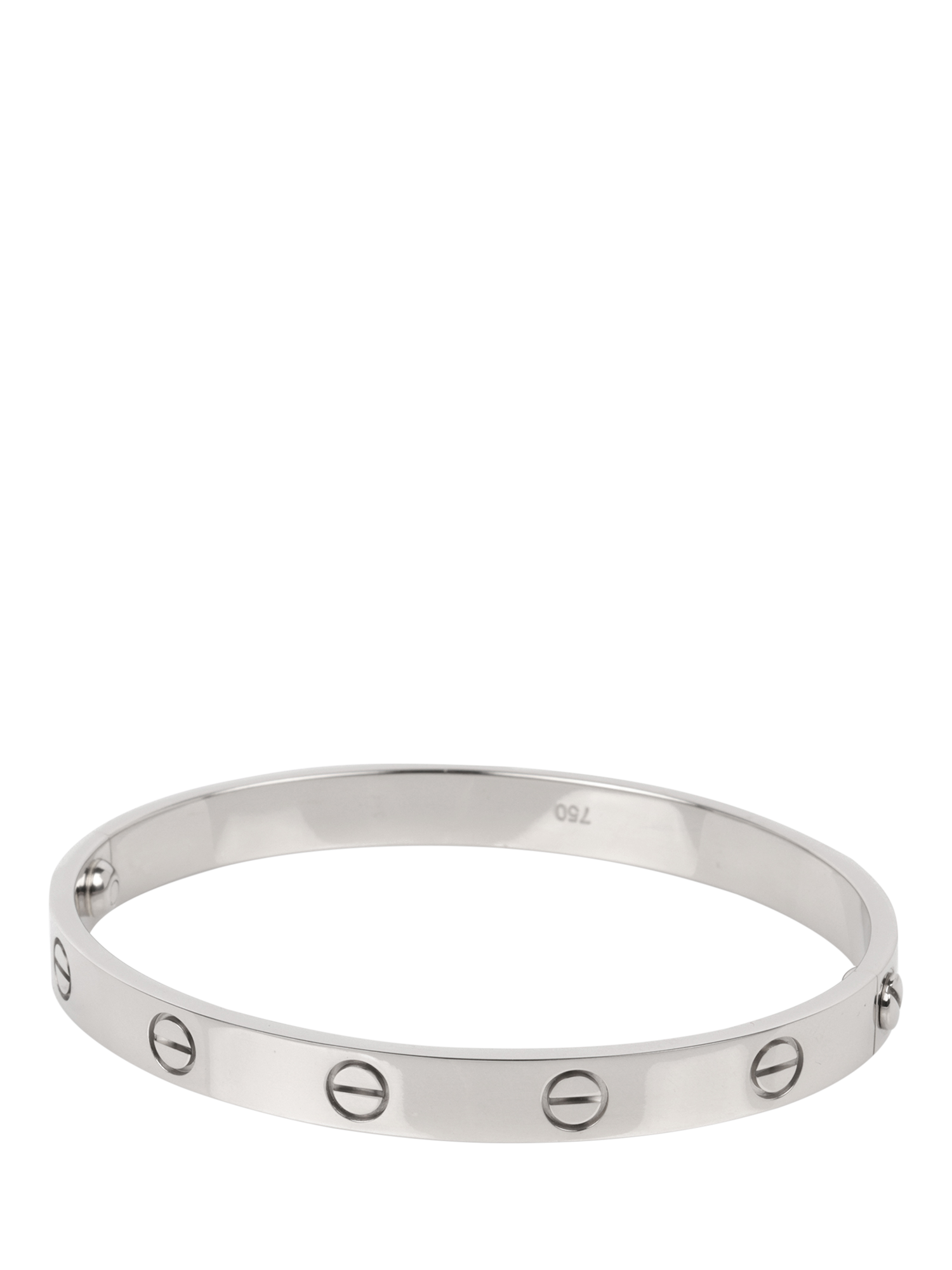 Product image 3 of 8, which shows Pre-loved Cartier 18ct White Gold Love Bangle, 17