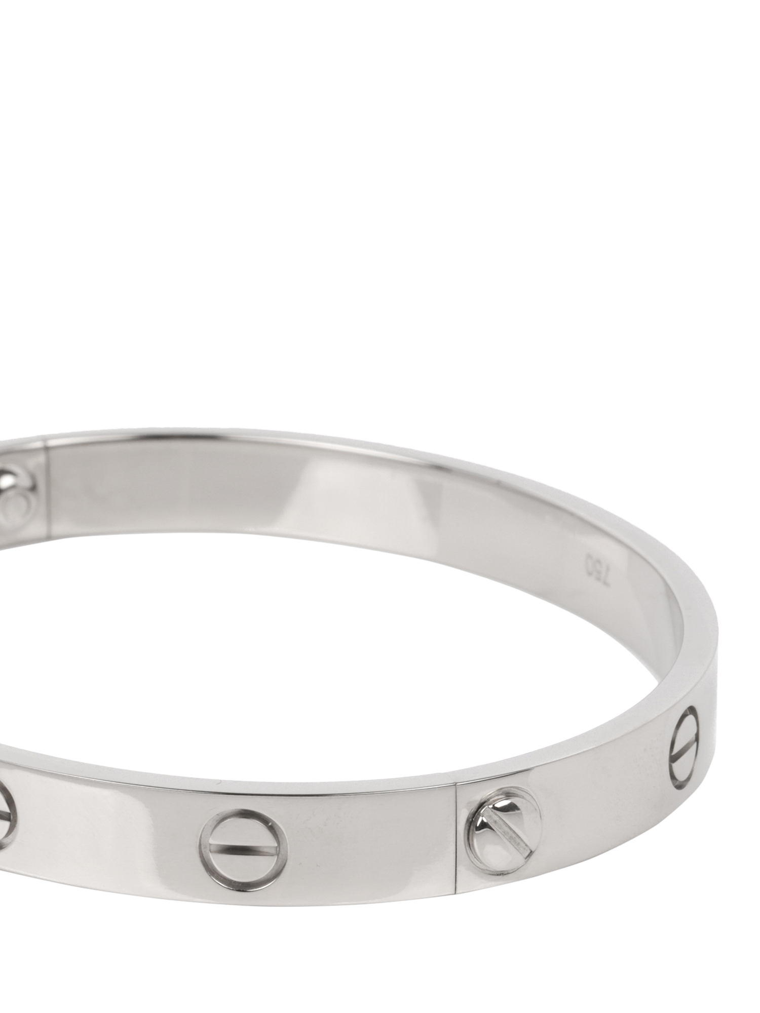 Product image 4 of 8, which shows Pre-loved Cartier 18ct White Gold Love Bangle, 17