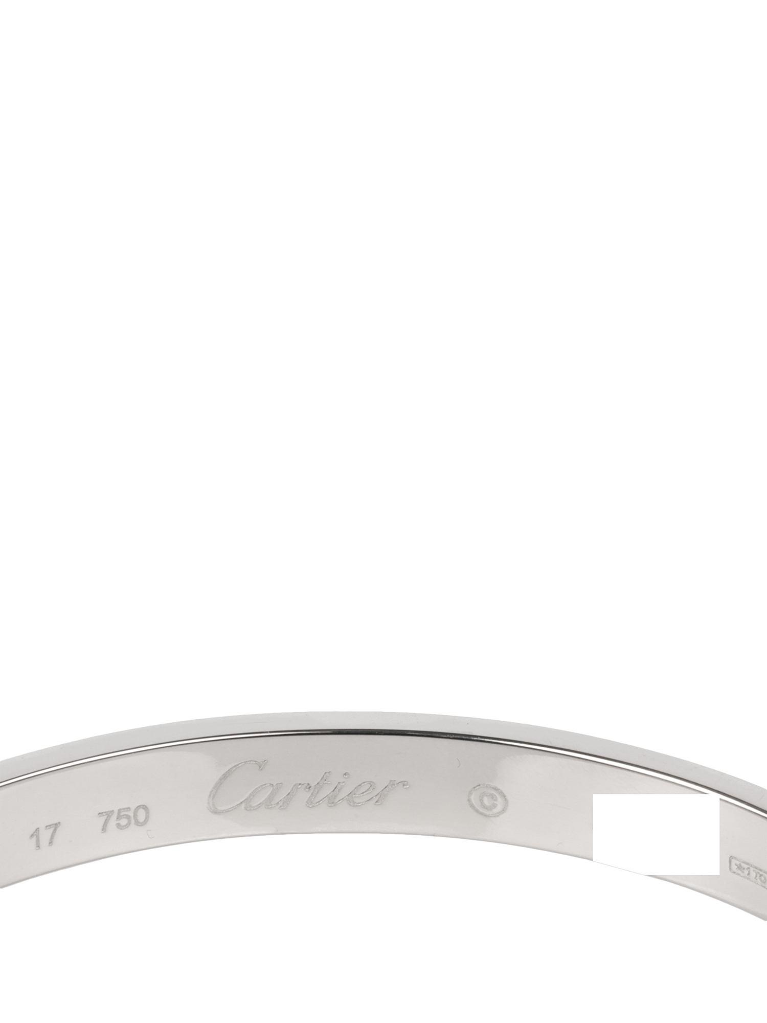 Product image 5 of 8, which shows Pre-loved Cartier 18ct White Gold Love Bangle, 17
