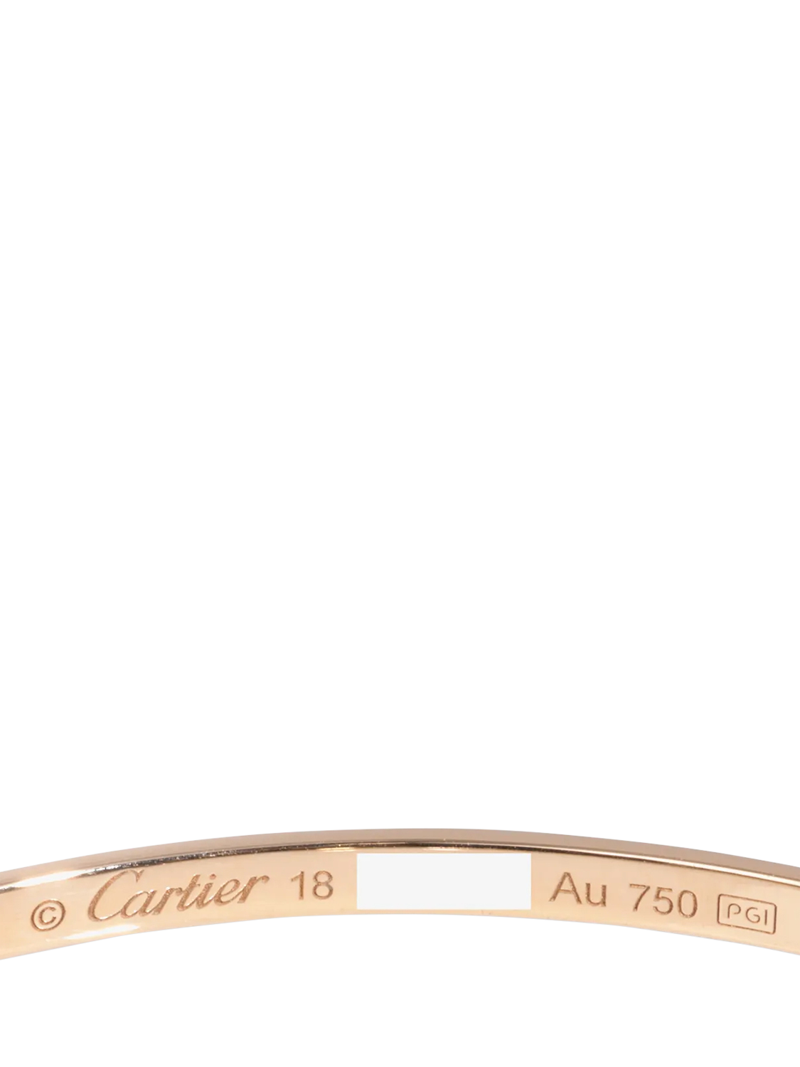 Product image 5 of 6, which shows Pre-loved Cartier 18ct White, Yellow and Rose Gold Small Trinity Bangle