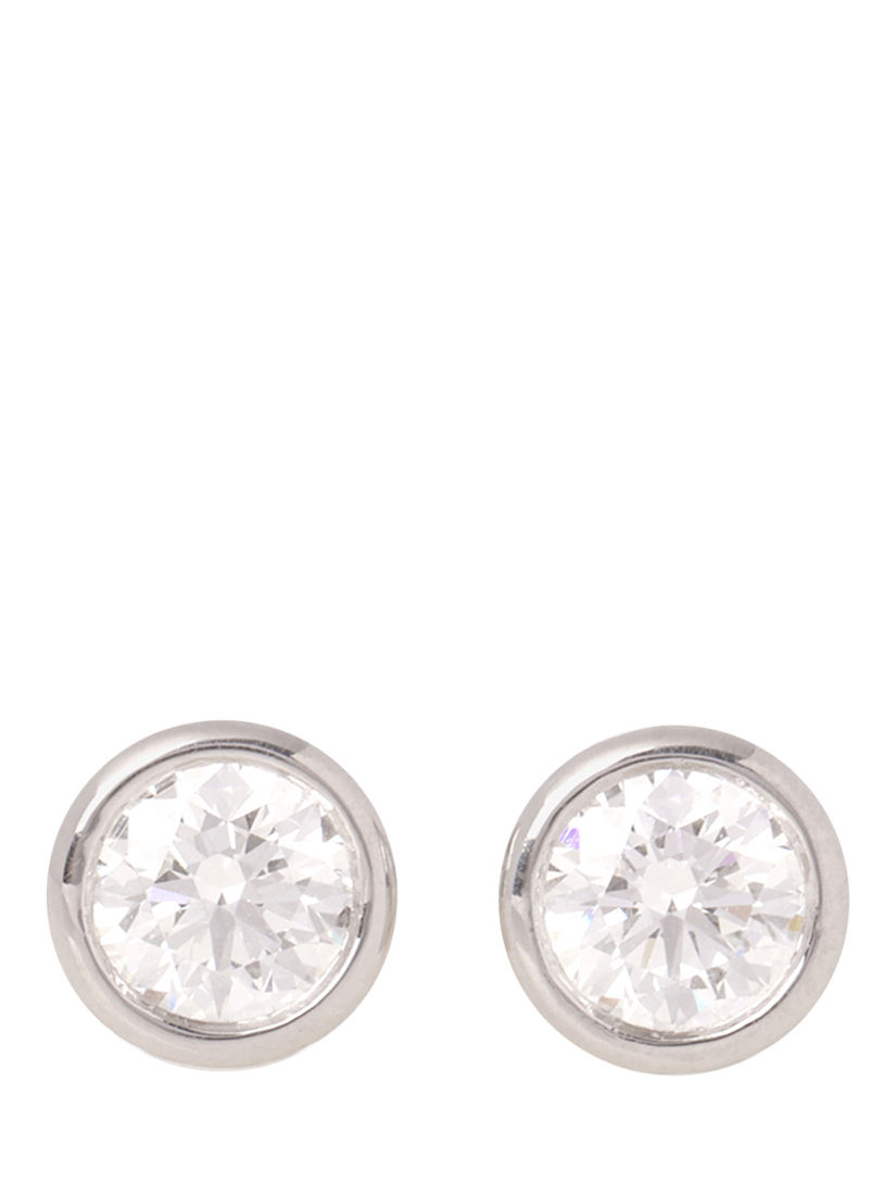 Pre-loved Tiffany & Co. Platinum Elsa Peretti Brilliant cut Diamonds by the Yard Stud Earrings