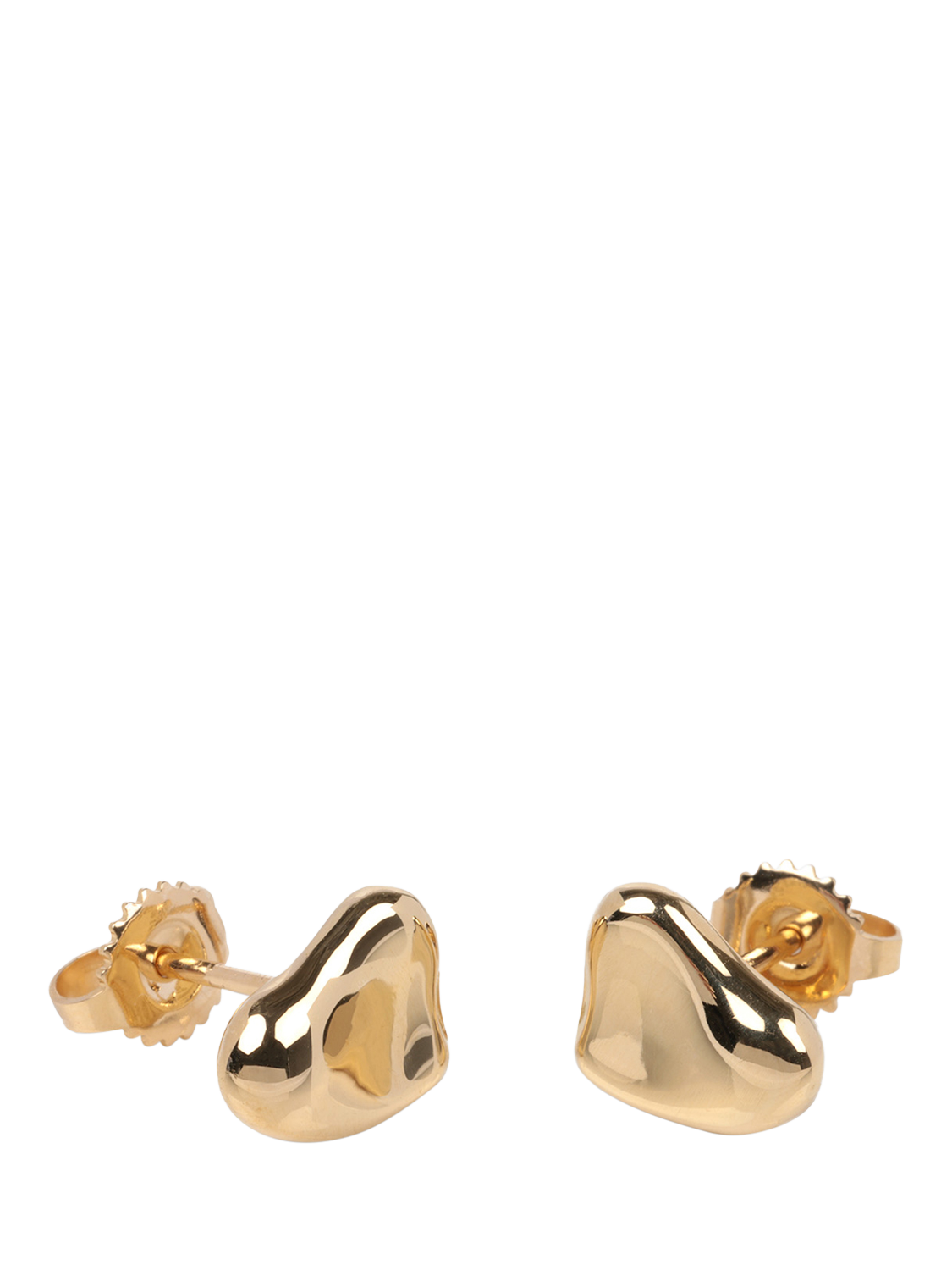Product image 3 of 6, which shows Pre-loved Tiffany & Co. 18ct Yellow Gold Elsa Peretti Full Heart Stud Earrings