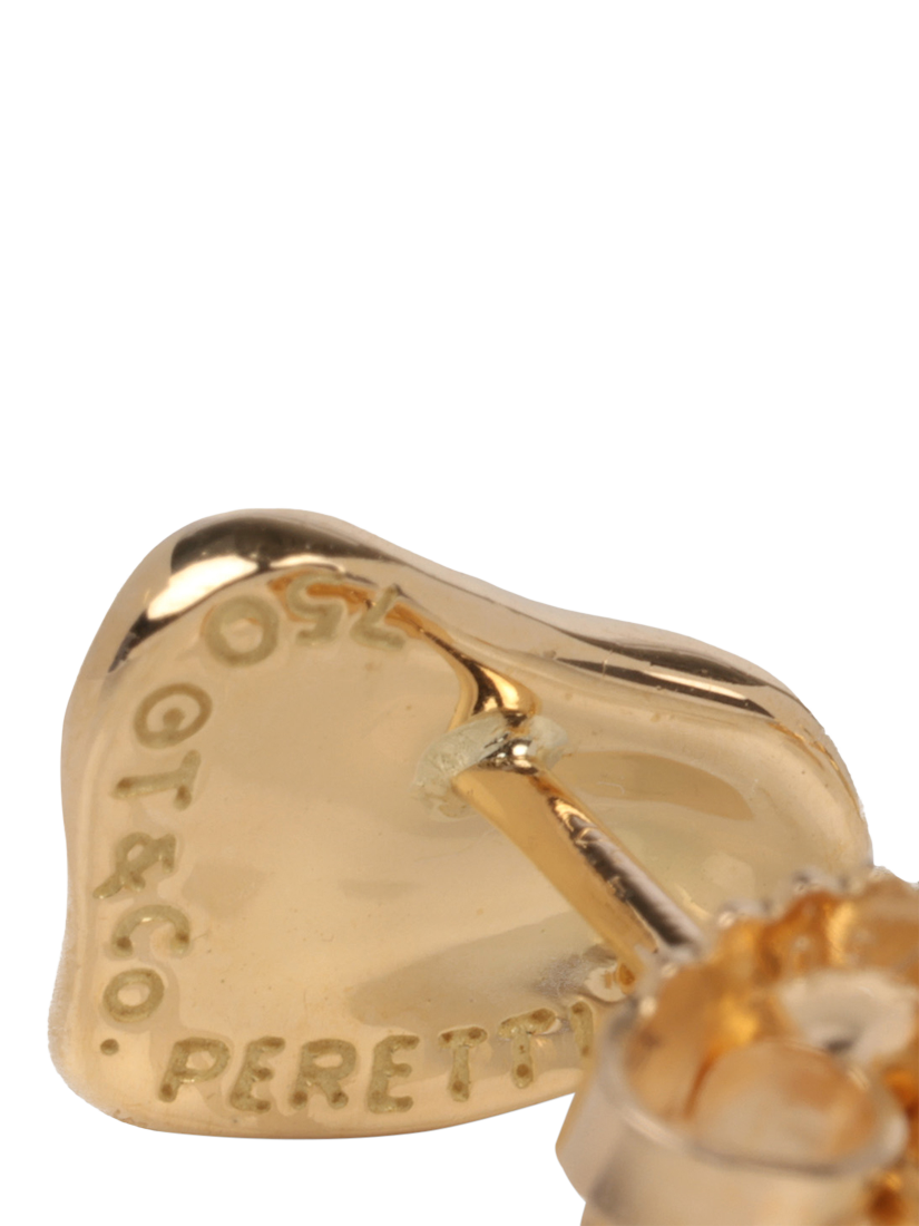 Product image 5 of 6, which shows Pre-loved Tiffany & Co. 18ct Yellow Gold Elsa Peretti Full Heart Stud Earrings