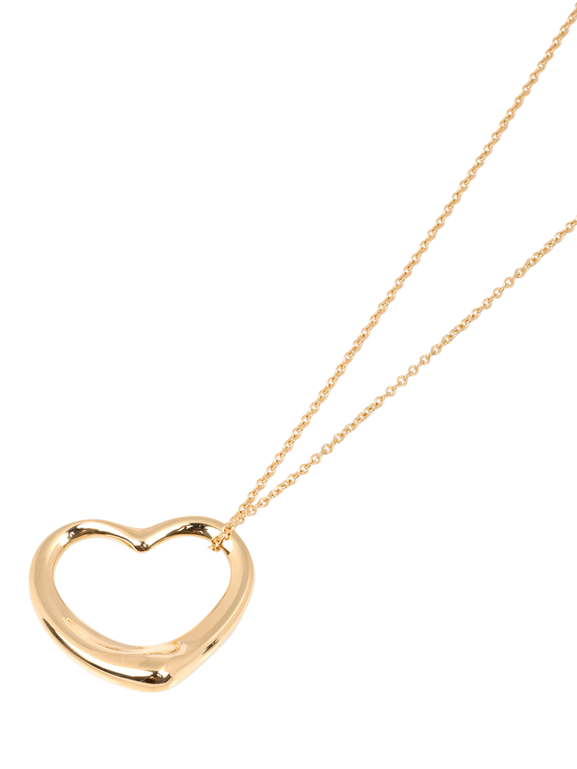 Product image 3 of 6, which shows Pre-loved Tiffany & Co. 18ct Yellow Gold 22mm Elsa Peretti Open Heart Pendant