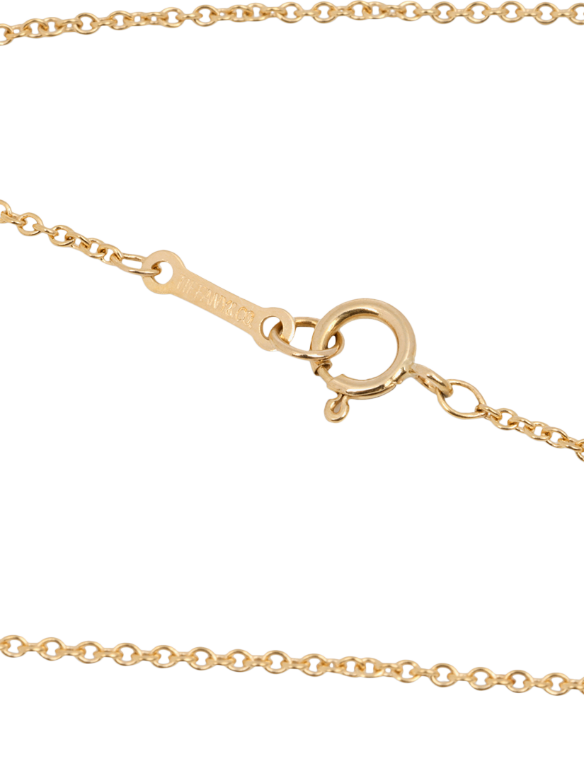 Product image 4 of 6, which shows Pre-loved Tiffany & Co. 18ct Yellow Gold 22mm Elsa Peretti Open Heart Pendant