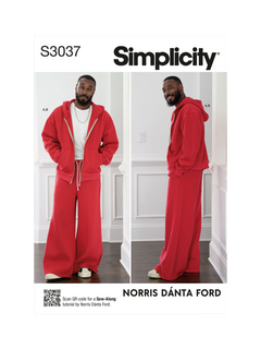 Simplicity Men's Sweatshirt & Sweatpants Sewing Pattern, S3037