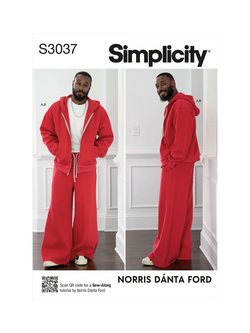 Simplicity Men's Sweatshirt & Sweatpants Sewing Pattern, S3037, Multi