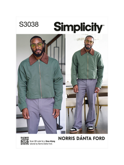 Simplicity Men's Jacket Sewing Pattern, S3038, Multi