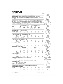 Simplicity Children's and Misses' Aprons, Mitts and Hat Sewing Pattern, S3050 - view 2, Multi