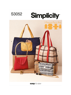 Simplicity Tailored Bags Sewing Pattern, S3052