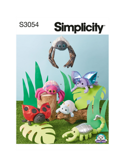 Simplicity Fun Bugs Sewing Pattern, S3054, Multi Multi