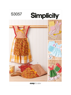 Simplicity Kitchen Accessories Sewing Pattern, S3057, Multi Multi