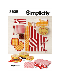 Simplicity Kitchen Essentials Sewing Pattern, S3058, Multi Multi