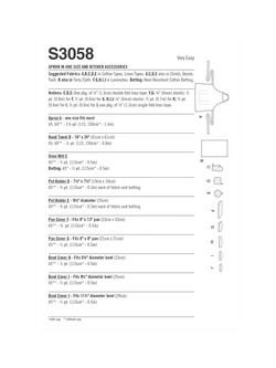 Simplicity Kitchen Essentials Sewing Pattern, S3058 - view 2, Multi Multi