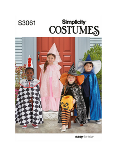 Simplicity Children's Capes and Hat Sewing Pattern, S3061
