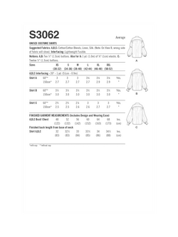 Simplicity Costume Shirts Sewing Pattern, S3062 - view 2, Multi Multi