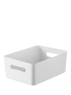 SmartStore Compact Storage Bin, White, Large