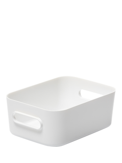 SmartStore Compact Small Storage Container, 1.5L, White, White