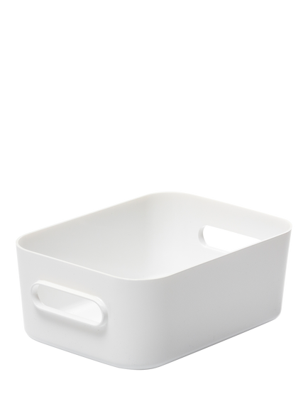 SmartStore Compact Small Storage Container, 1.5L, White, White