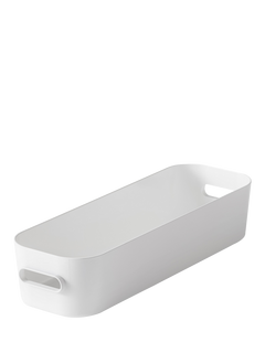 SmartStore Compact Storage Bin, White, Slim