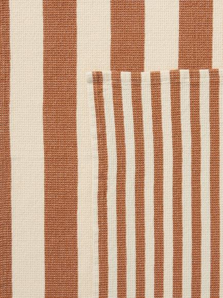 John Lewis Professional Striped Waffle Cotton Tea Towels, Set of 2 - view 2, Auburn