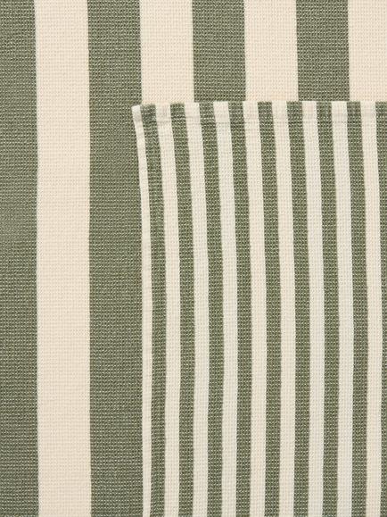 John Lewis Professional Striped Waffle Cotton Tea Towels, Set of 2 - view 2, Avocado
