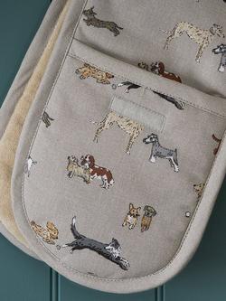 Sophie Allport Doggy Daycare Cotton Double Oven Glove, Neutral Stone, Neutral Stone