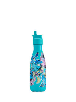 Chilly's Kids' Sticker Leak-Proof Insulated Drinks Bottle, 350ml, Blue, Blue