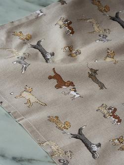 Sophie Allport Doggy Daycare Cotton Tea Towel, Neutral Stone, Neutral Stone
