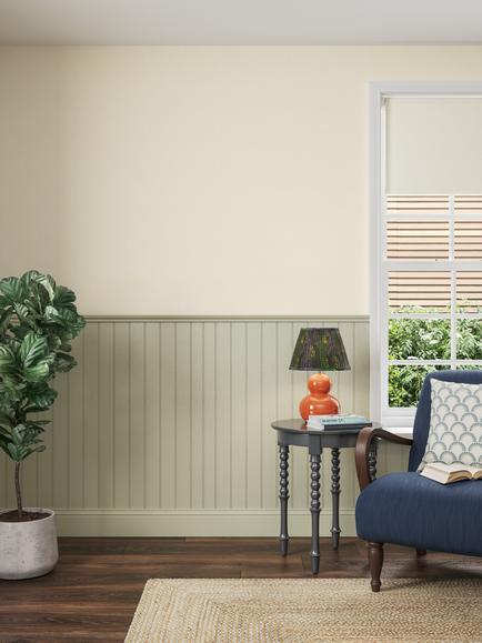John Lewis Herringbone Wallpaper - view 2, Marshmallow