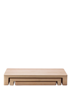 LSA International Collective Nesting Ash Wood Platters, Set of 3, Natural - view 2, Natural