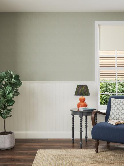John Lewis Herringbone Wallpaper - view 2, Myrtle Green