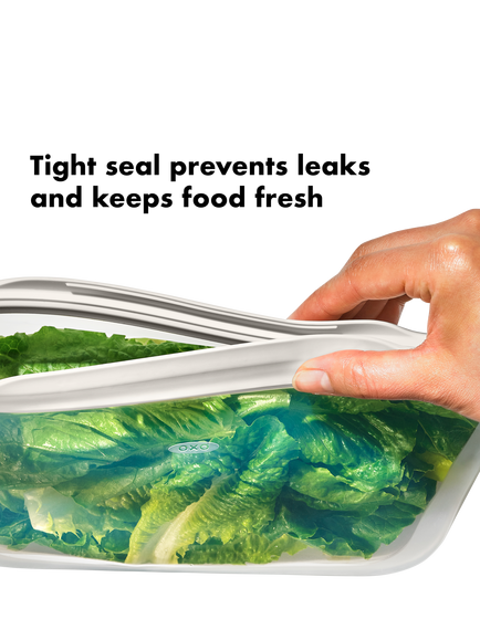 OXO Good Grips Reusable Silicone Snack Bag, 355ml, Clear - view 2, Clear