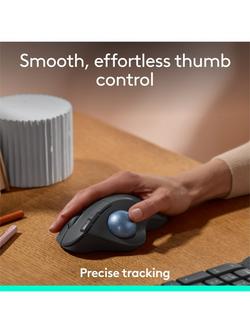 Logitech ERGO M575S Wireless Trackball Bluetooth Mouse, Graphite - view 2, Graphite