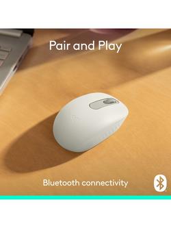 Logitech M196 Wireless Mouse - view 2, Off White