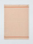 John Lewis Check Terry Cotton Tea Towel, Auburn