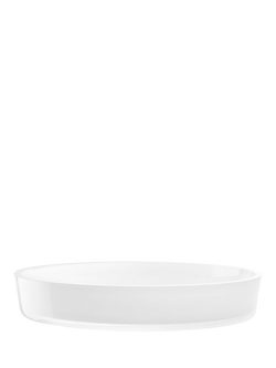 LSA International Collective Porcelain Low Serve Bowl, 35cm, White, White White