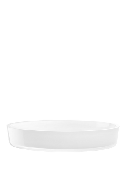 LSA International Collective Porcelain Low Serve Bowl, 35cm, White, White White