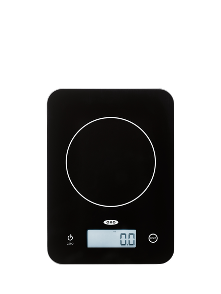 OXO Good Grips Everyday Glass Platform Digital Kitchen Scale, 5kg, Black