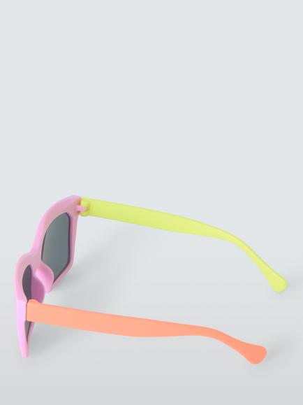 John Lewis Kids' Colour Block Square Sunglasses, Multi - view 2, Multi