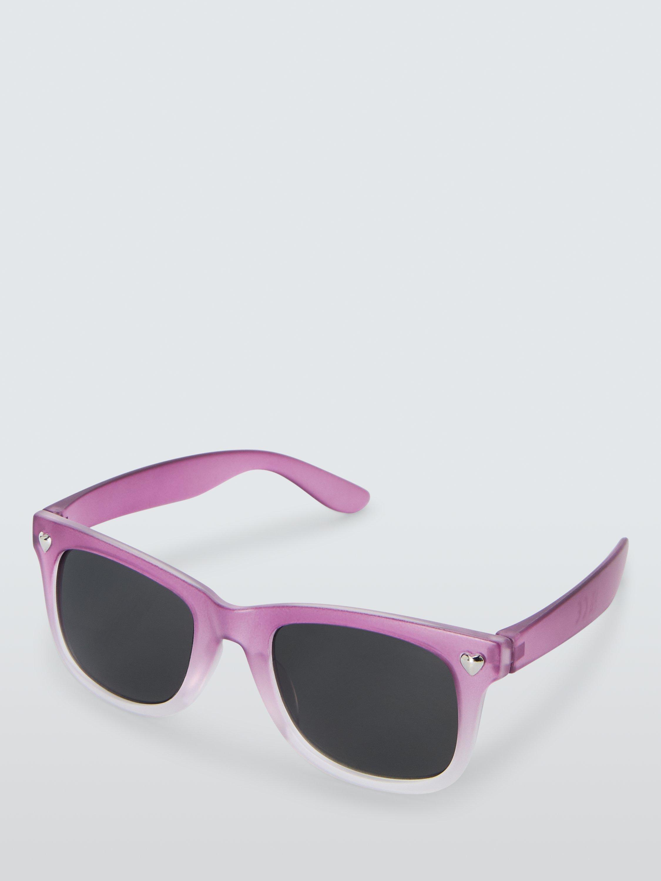 Product image 1 of 4, which shows John Lewis Kids' Frosted Wayfarer Sunglasses, Purple