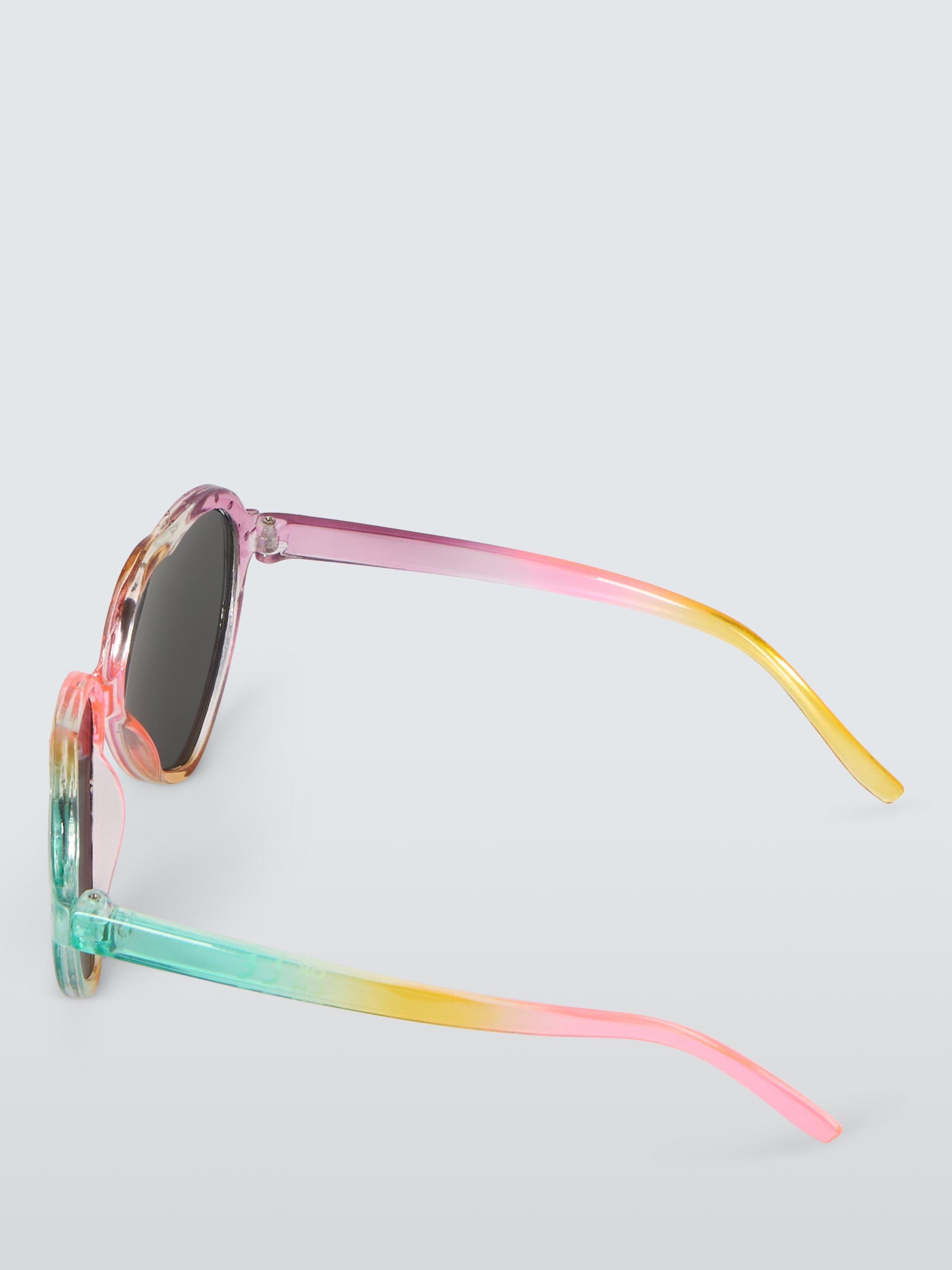 Product image 2 of 4, which shows John Lewis Kids' Ombre Heart Sunglasses, Rainbow