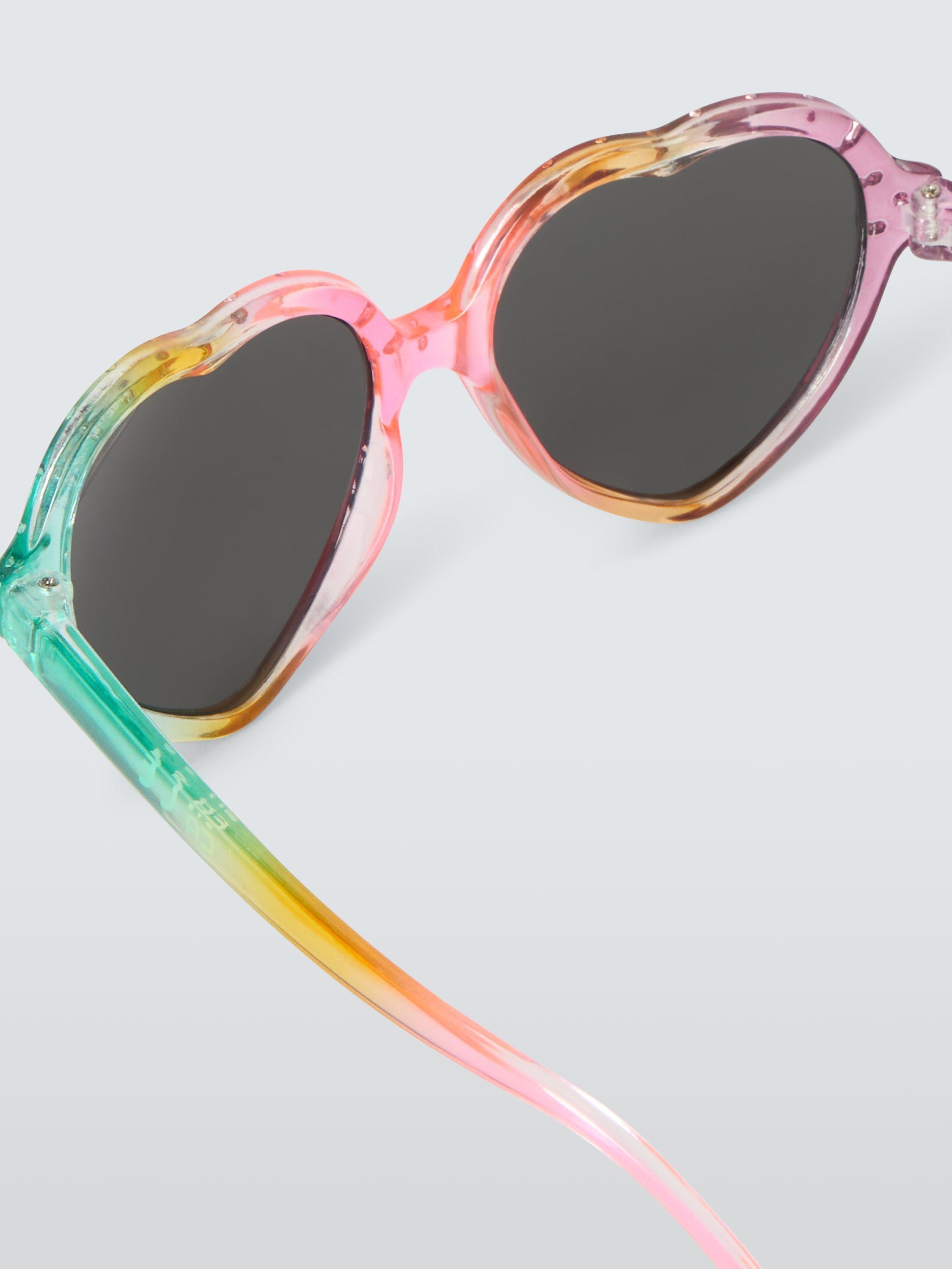 Product image 4 of 4, which shows John Lewis Kids' Ombre Heart Sunglasses, Rainbow