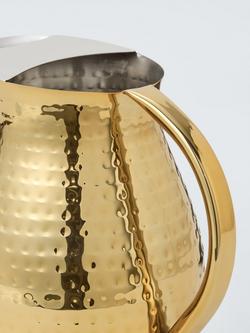 John Lewis Hammered Stainless Steel Jug, 2.5L, Gold - view 2, Gold