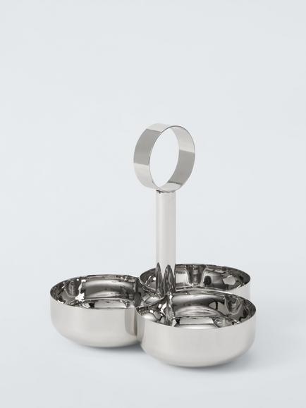 John Lewis Stainless Steel Condiment Set, Silver, Silver