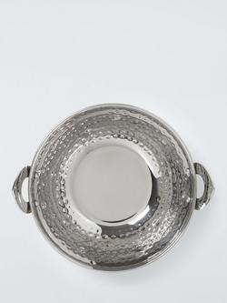 John Lewis Traditional Hammered Stainless Steel Balti Serving Dish, 18cm, Gold - view 2, Gold